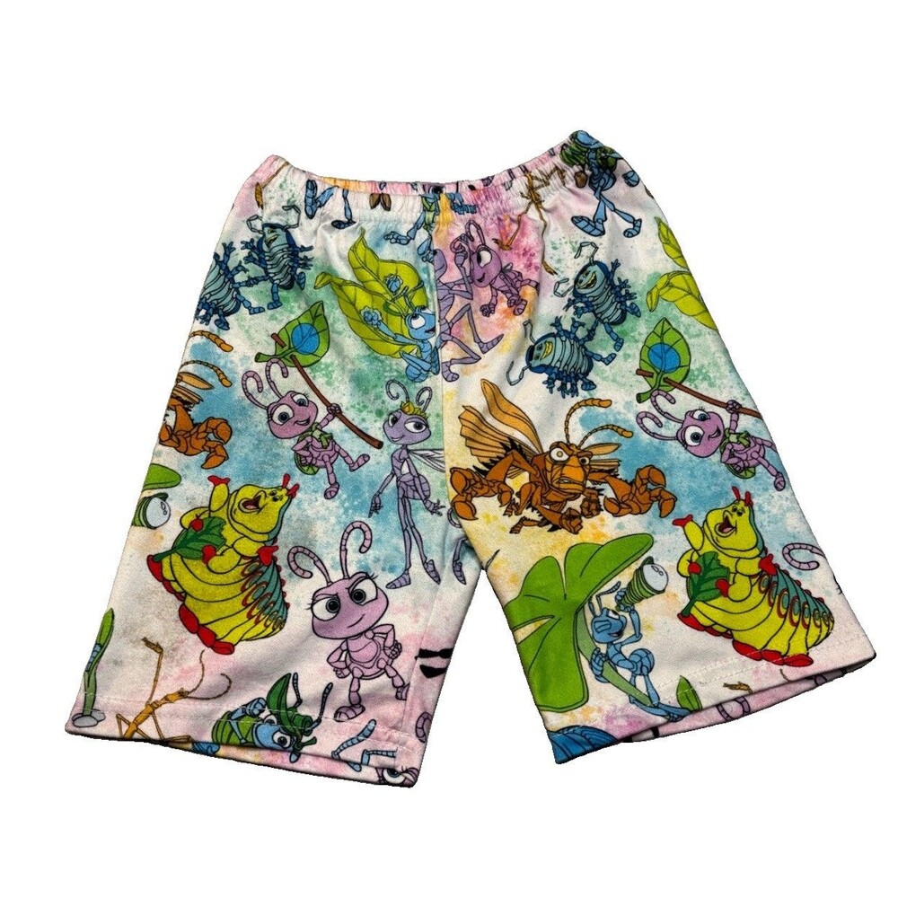 VTG 1998 Disney Pixar A Bugs Life Toddler Shorts Size 2T Flik Heimlich Y2K 90s